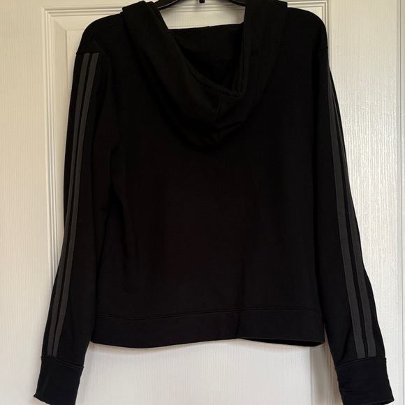 Offline by Arie Black Zip-Up Hoodie Jacket with Gray Stripes M - Picture 4 of 5